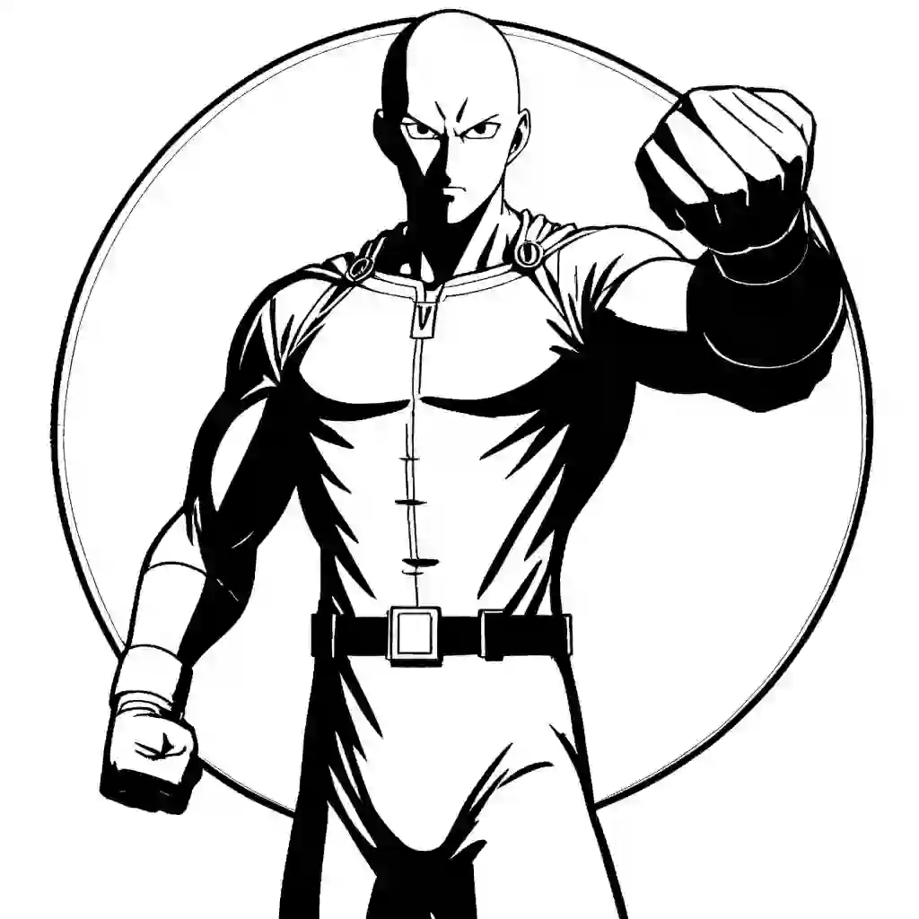 Saitama (One Punch Man) coloring pages